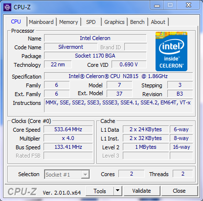 Intel Celeron N2815